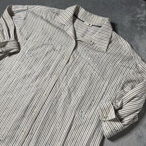 Anthropologie Pilcro Studio Size Small Blue Pattern Smock Button-down Shirt